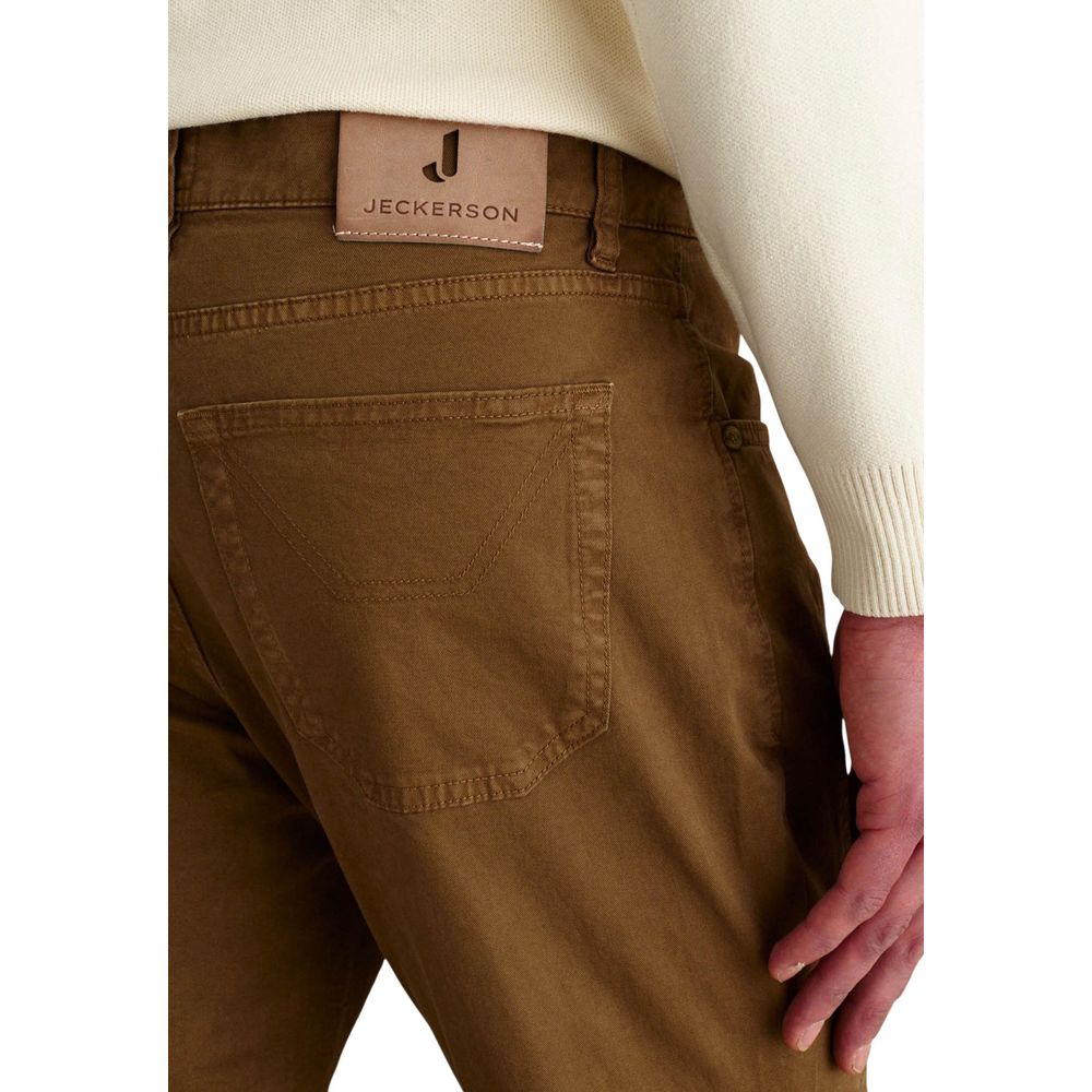 Jeckerson Beige Skinny-Hose aus Elastan