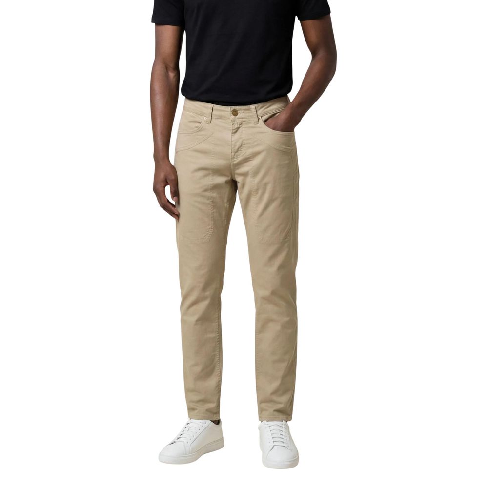 Jeckerson Beige Skinny-Hose aus Elastan