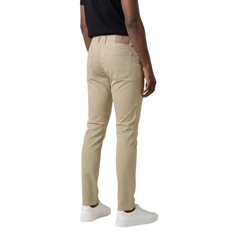 Jeckerson Beige Skinny-Hose aus Elastan