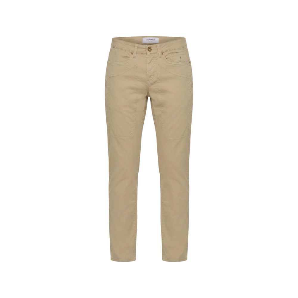 Jeckerson Beige Skinny-Hose aus Elastan