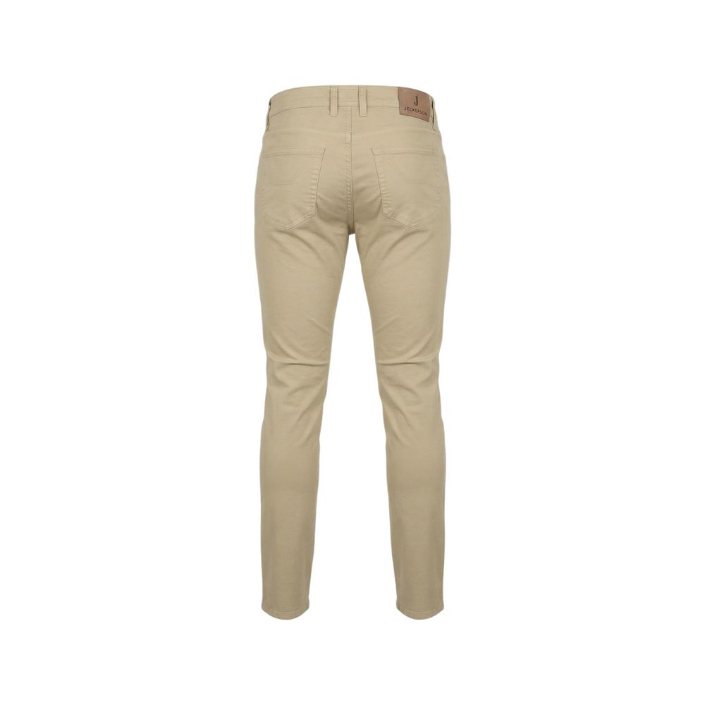 Jeckerson Beige Skinny-Hose aus Elastan