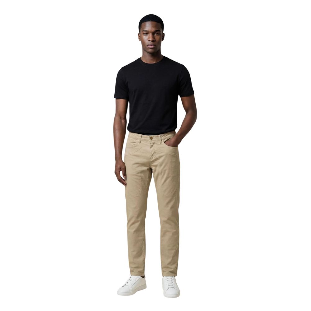 Jeckerson Beige Skinny-Hose aus Elastan