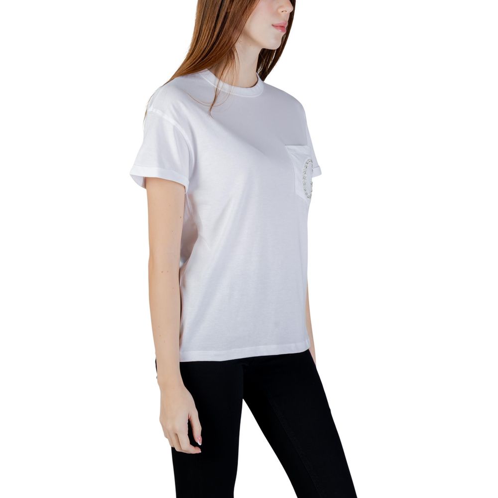 Guess Weißes Baumwoll-T-Shirt