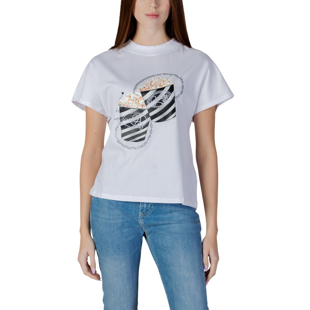 Guess Weißes Baumwoll-T-Shirt