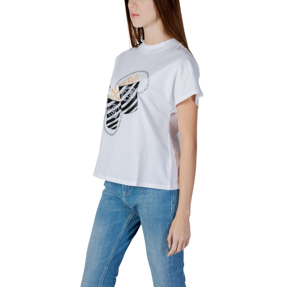 Guess Weißes Baumwoll-T-Shirt