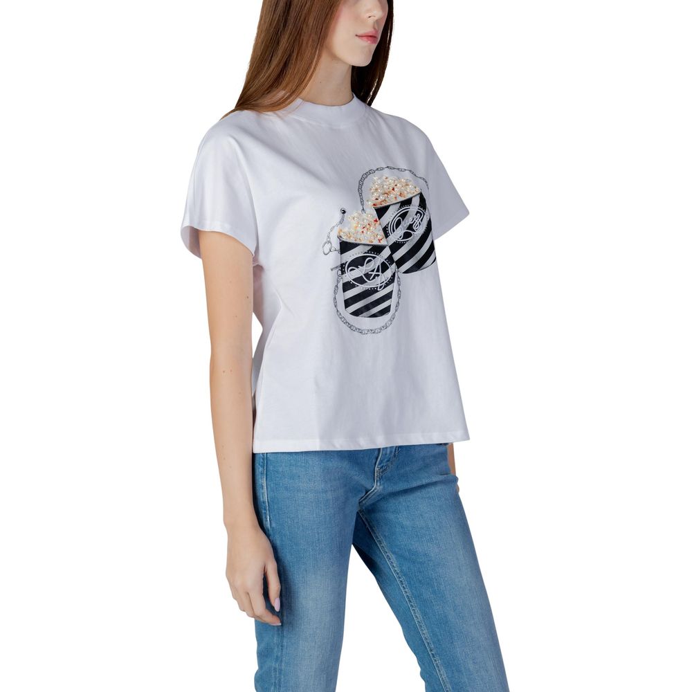 Guess Weißes Baumwoll-T-Shirt