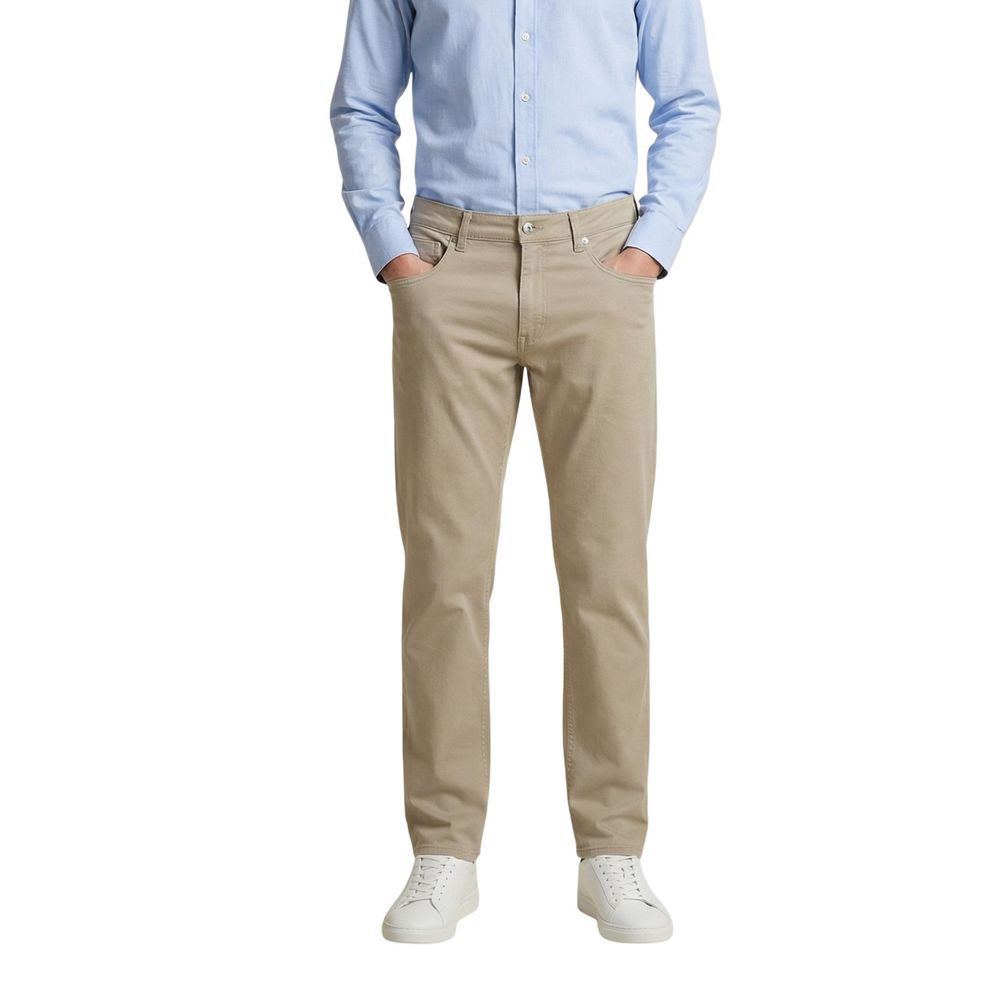 Guess Beigefarbene Baumwoll-Skinny-Hose