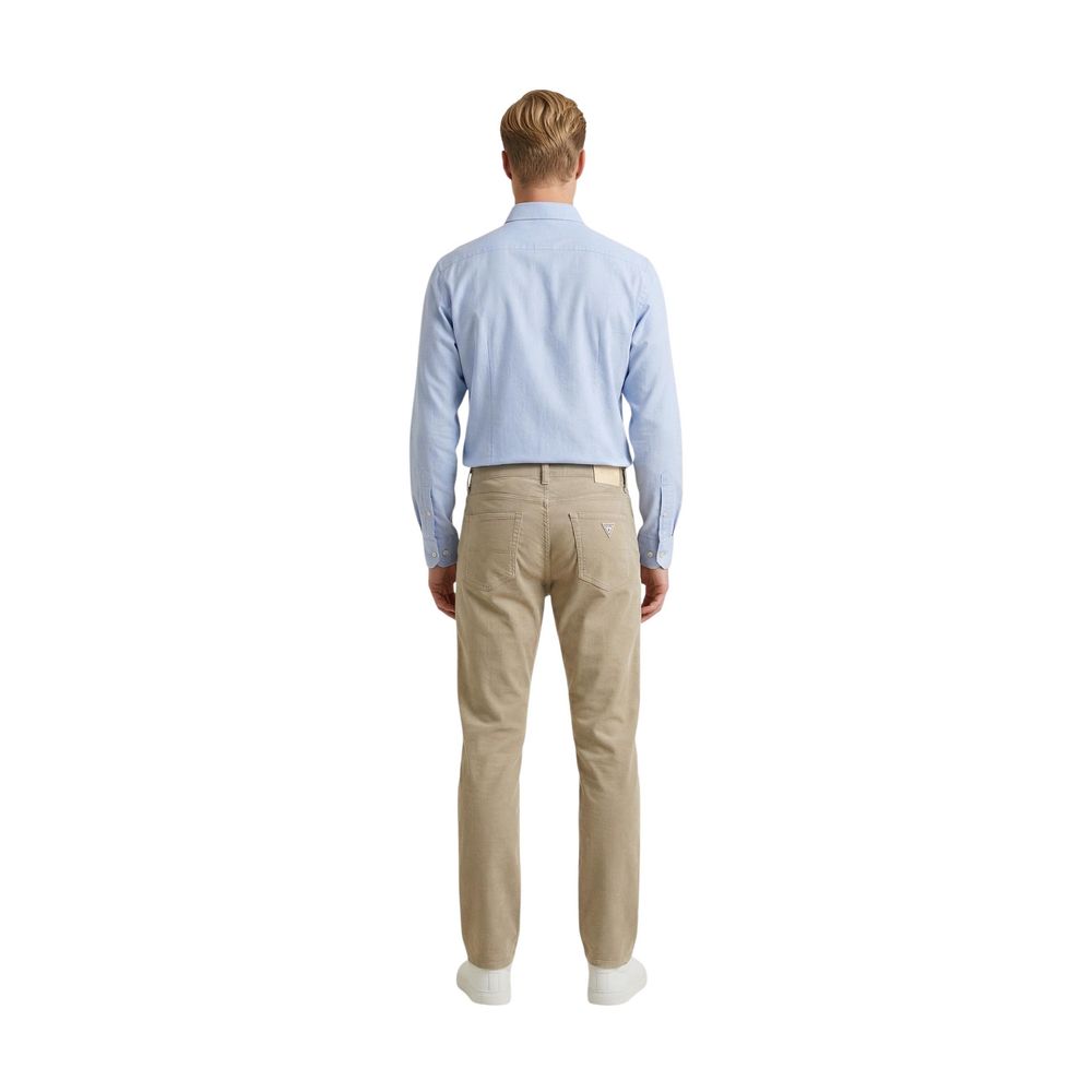 Guess Beigefarbene Baumwoll-Skinny-Hose