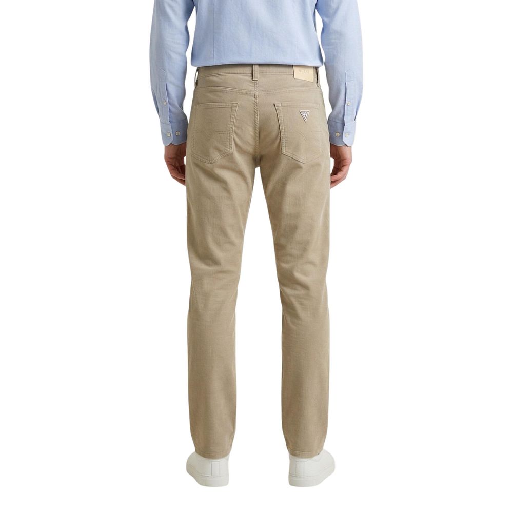 Guess Beigefarbene Baumwoll-Skinny-Hose