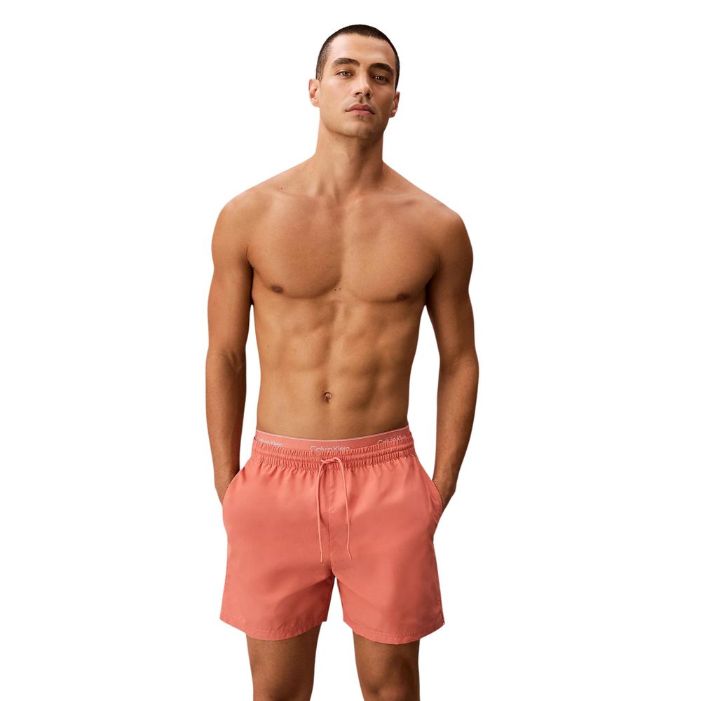 Calvin Klein Jeans Badeshorts aus recyceltem Polyester in Orange