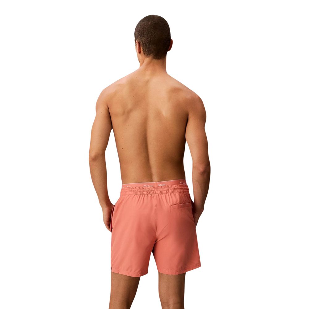 Calvin Klein Jeans Badeshorts aus recyceltem Polyester in Orange