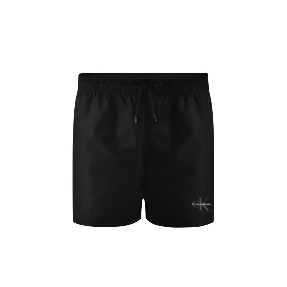 Calvin Klein Jeans Schwarze Badeshorts aus recyceltem Polyester