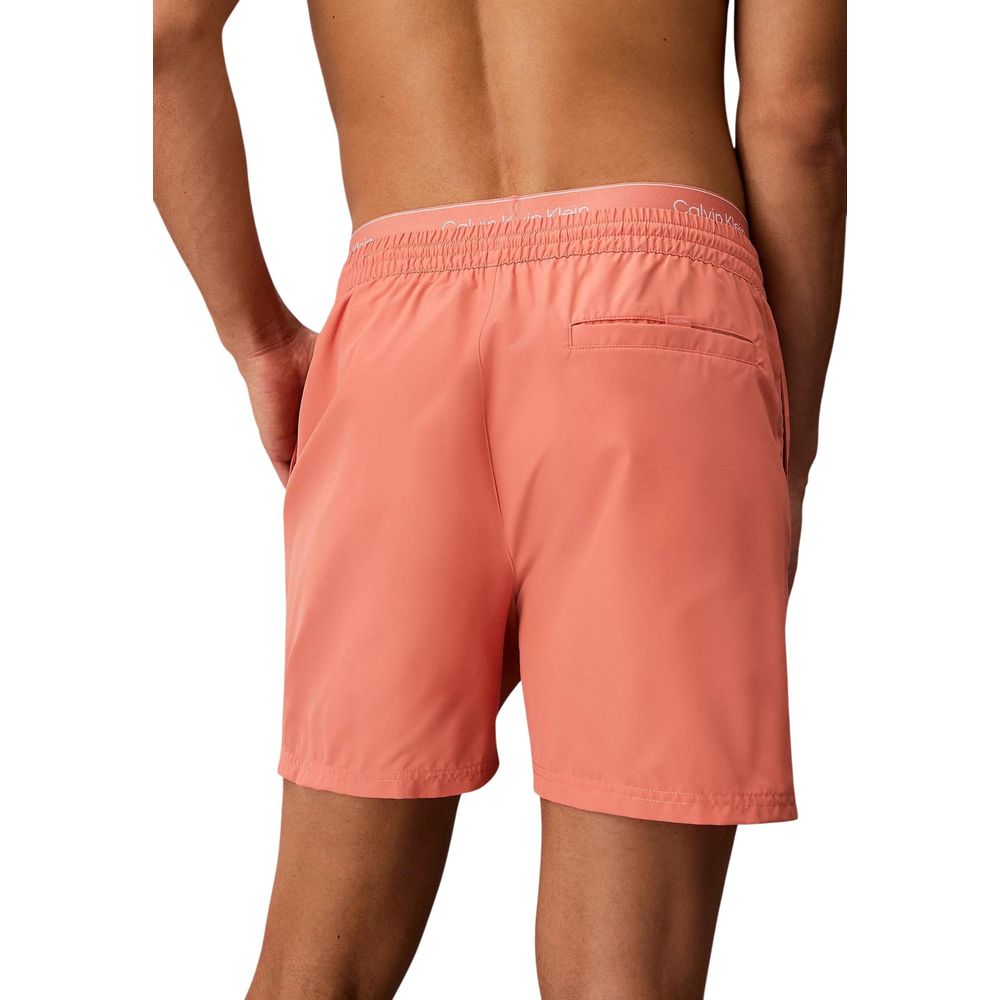 Calvin Klein Jeans Badeshorts aus recyceltem Polyester in Orange