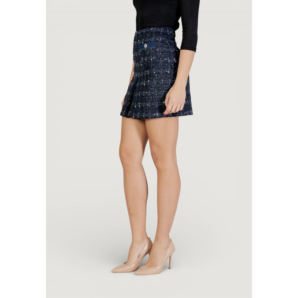 Morgan De Toi Blauer Minirock aus recyceltem Polyester