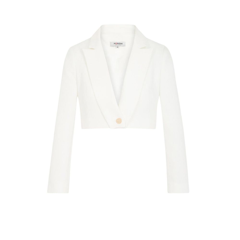 Morgan De Toi Weißer Blazer aus recyceltem Polyester