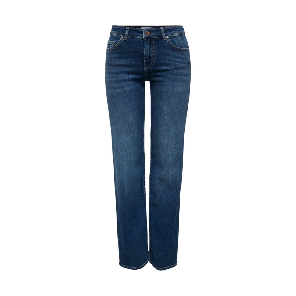 Nur blaue Bootcut-Jeans aus Baumwolle