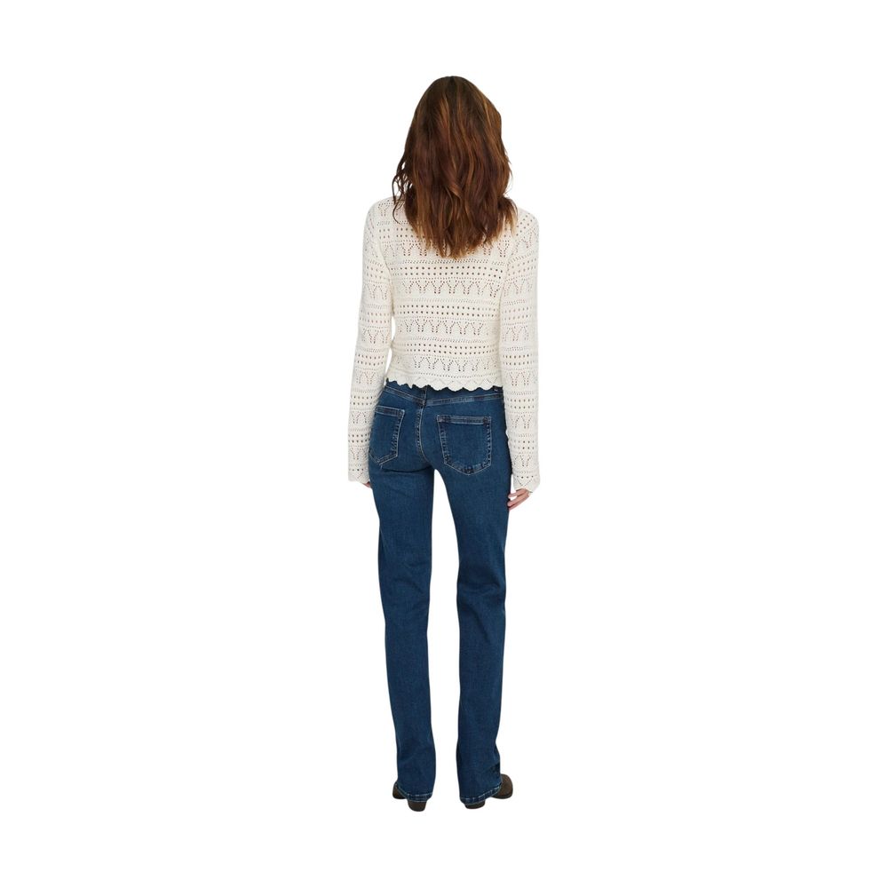 Nur blaue Bootcut-Jeans aus Baumwolle