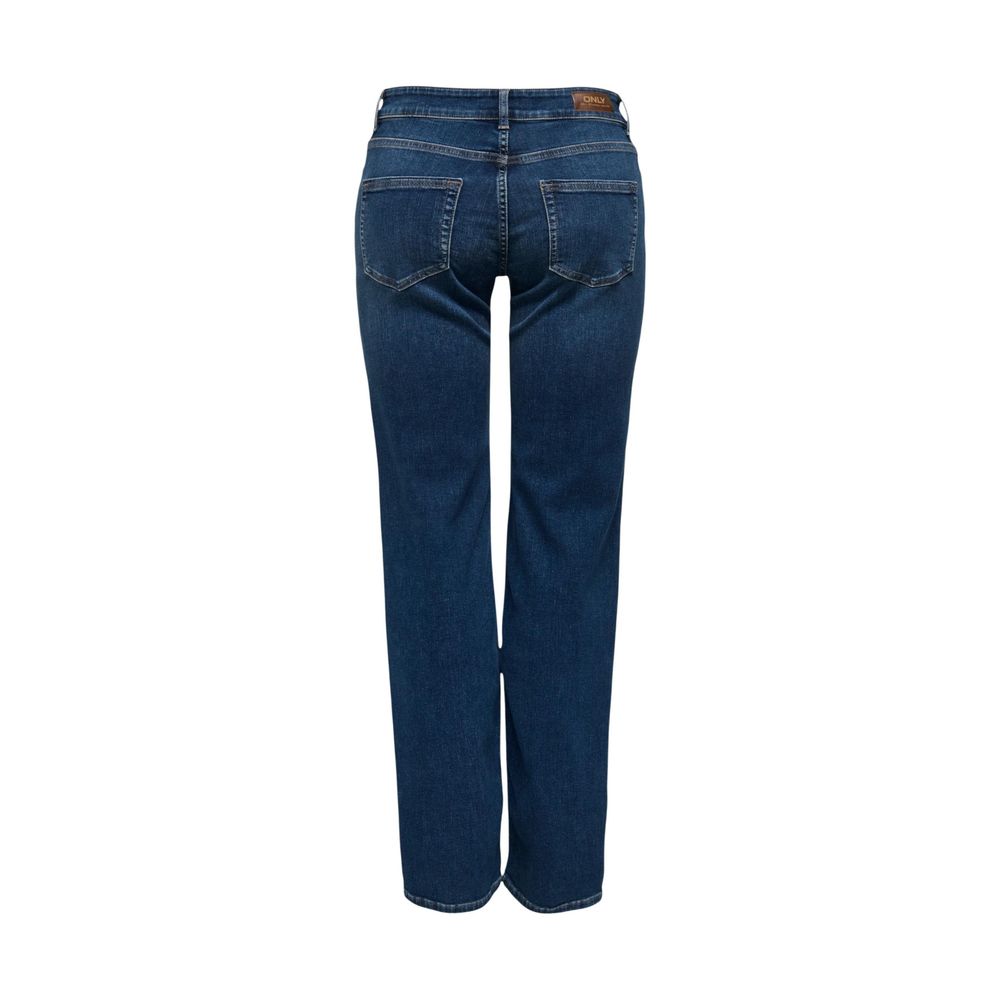 Nur blaue Bootcut-Jeans aus Baumwolle