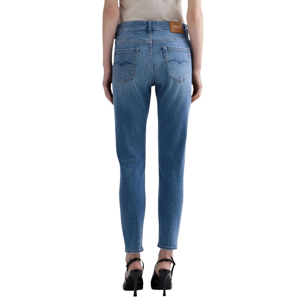 Replay Blue Cotton Skinny Jeans
