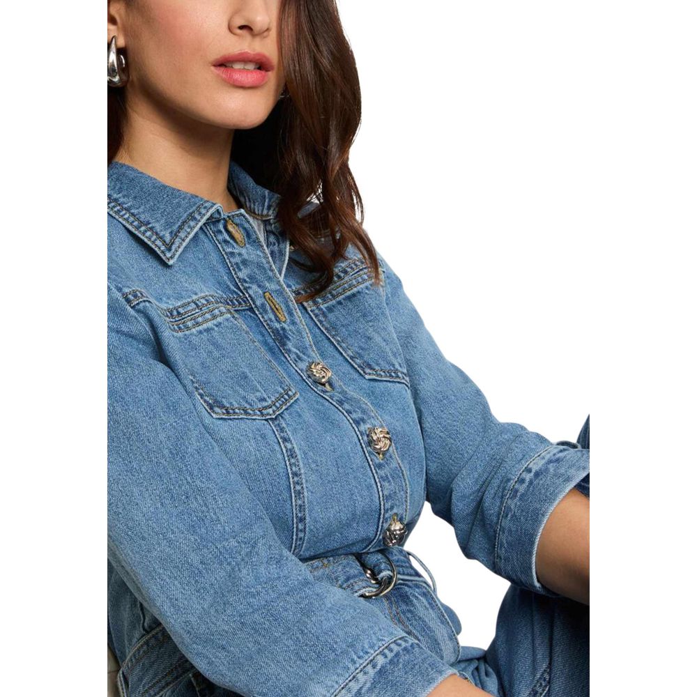 Morgan De Toi Hellblauer Baumwoll-Jumpsuit