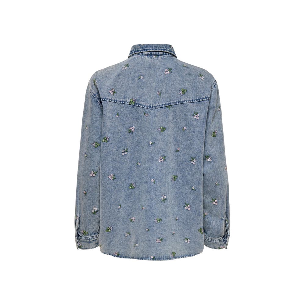 Nur hellblaue Baumwollbluse