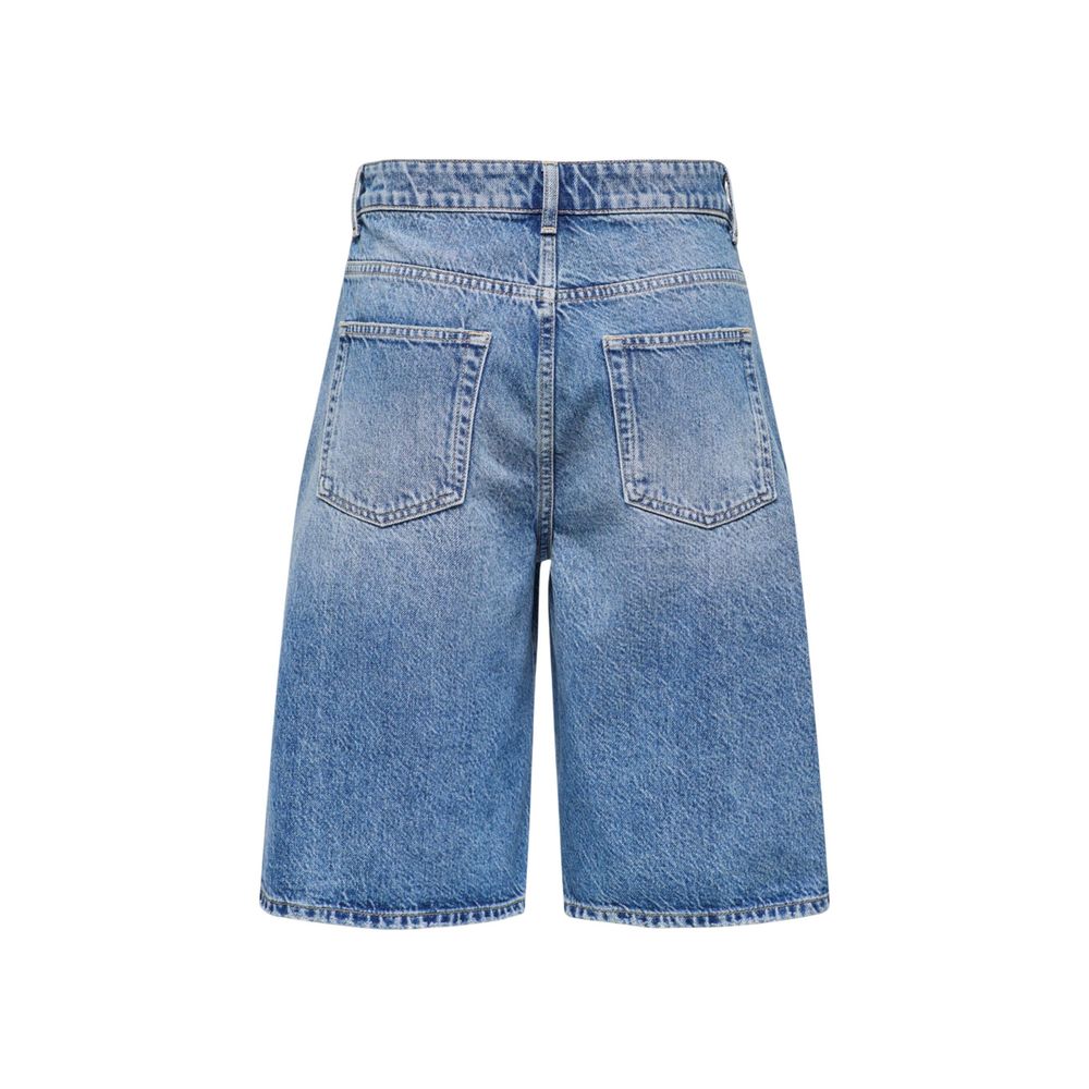 Nur blaue Baumwoll-Bermudashorts