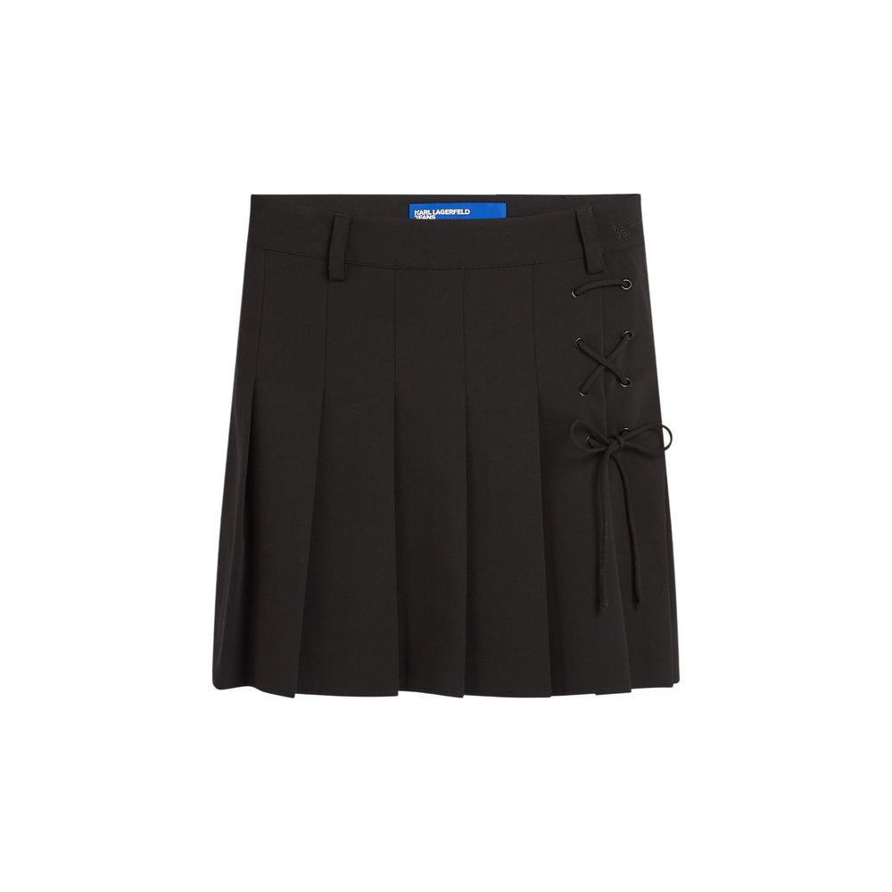 Karl Lagerfeld Schwarzer Polyester-Minirock