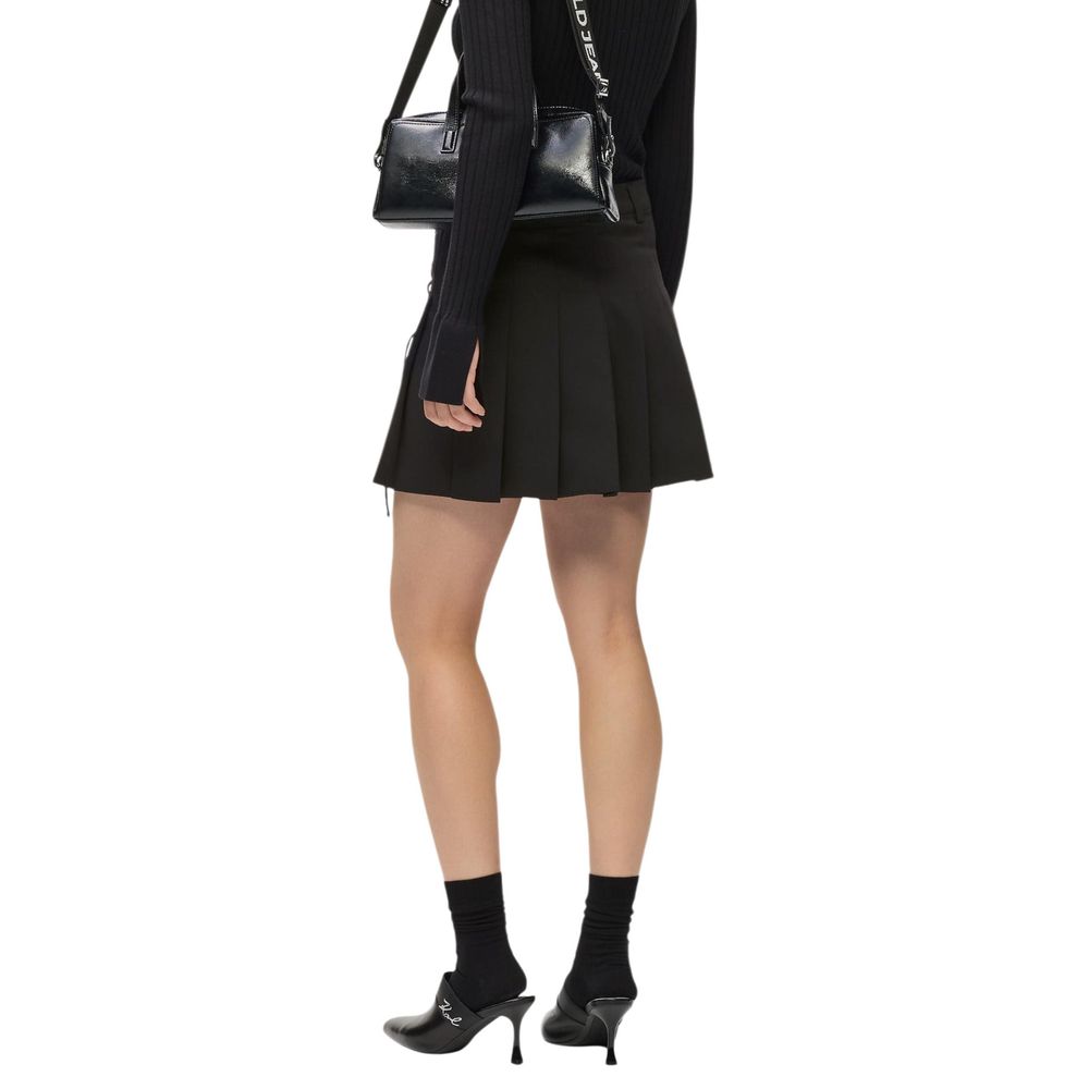 Karl Lagerfeld Schwarzer Polyester-Minirock