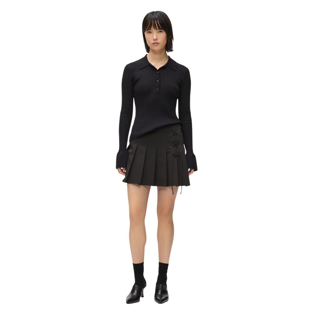 Karl Lagerfeld Schwarzer Polyester-Minirock