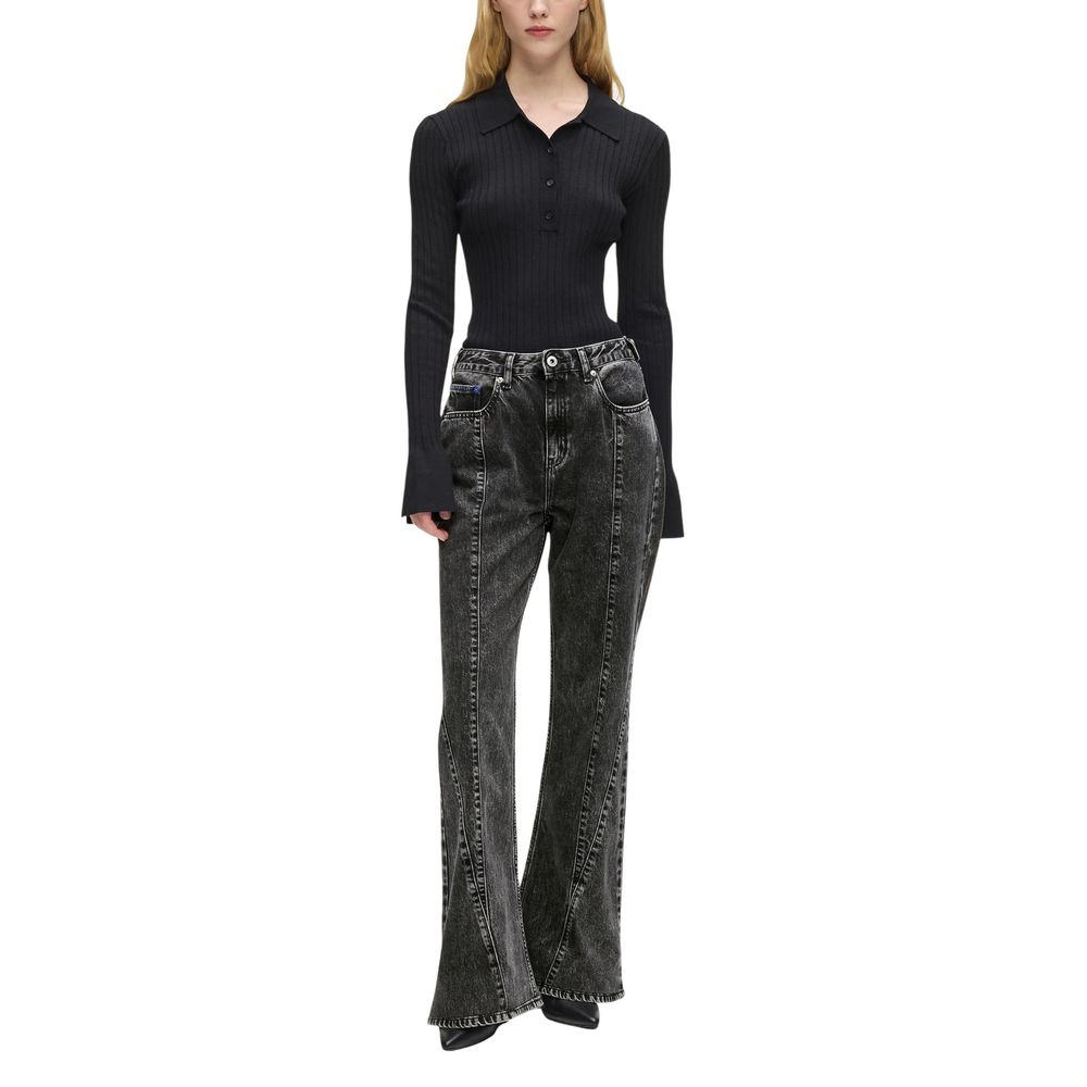 Karl Lagerfeld Black Mom Jeans aus recycelter Baumwolle