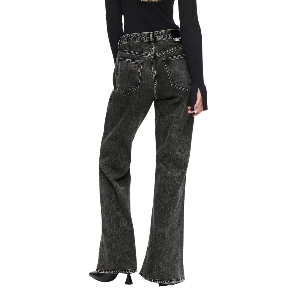 Karl Lagerfeld Black Mom Jeans aus recycelter Baumwolle