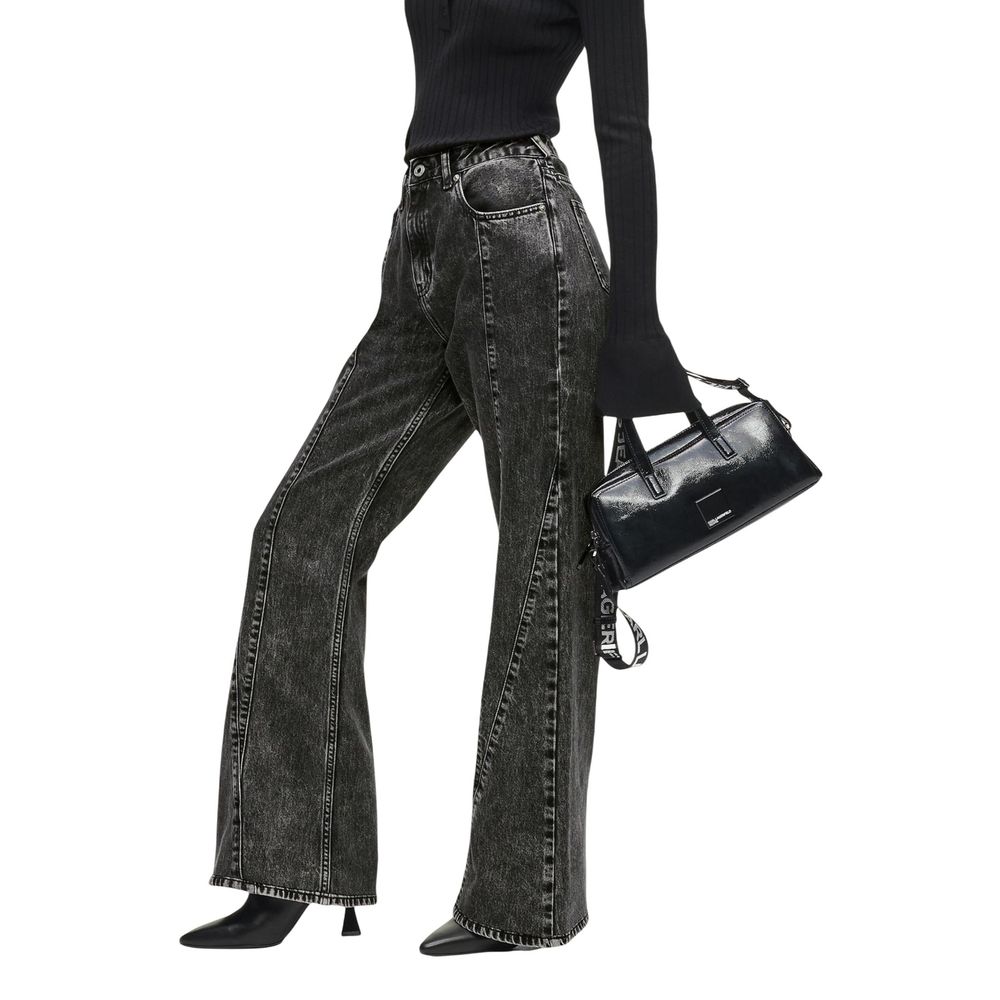 Karl Lagerfeld Black Mom Jeans aus recycelter Baumwolle