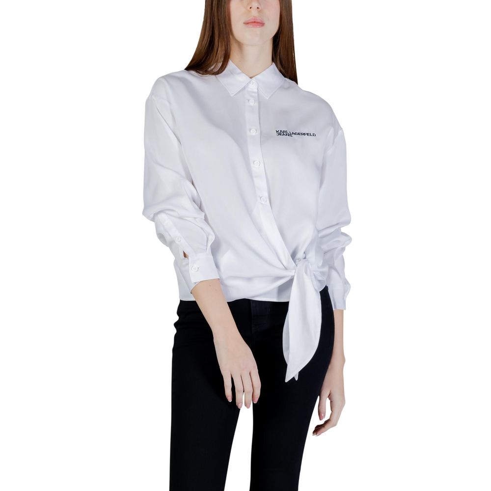 Karl Lagerfeld Weiße Lyocell-Bluse