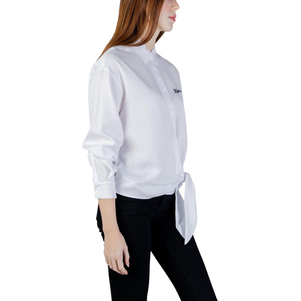 Karl Lagerfeld Weiße Lyocell-Bluse