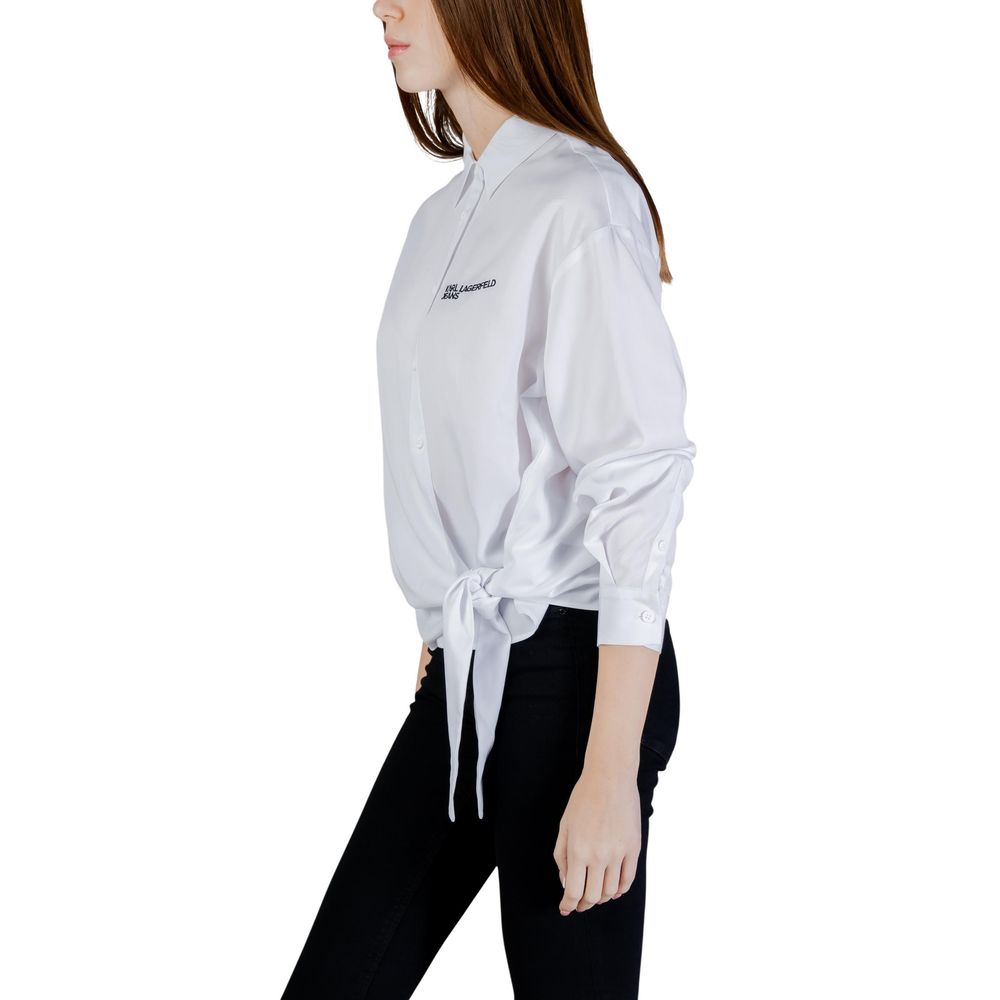 Karl Lagerfeld Weiße Lyocell-Bluse