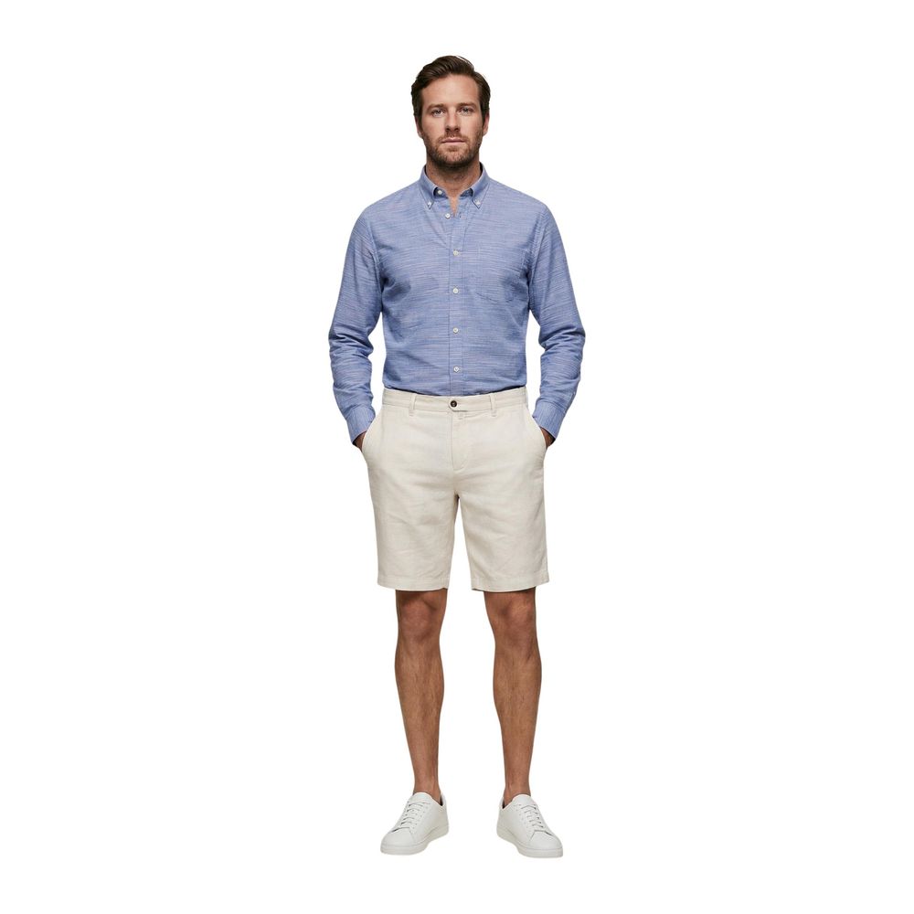 Borghese Bermuda-Shorts aus weißem Leinen