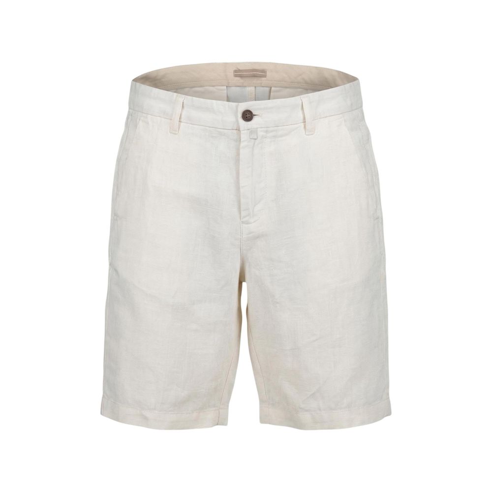 Borghese Bermuda-Shorts aus weißem Leinen