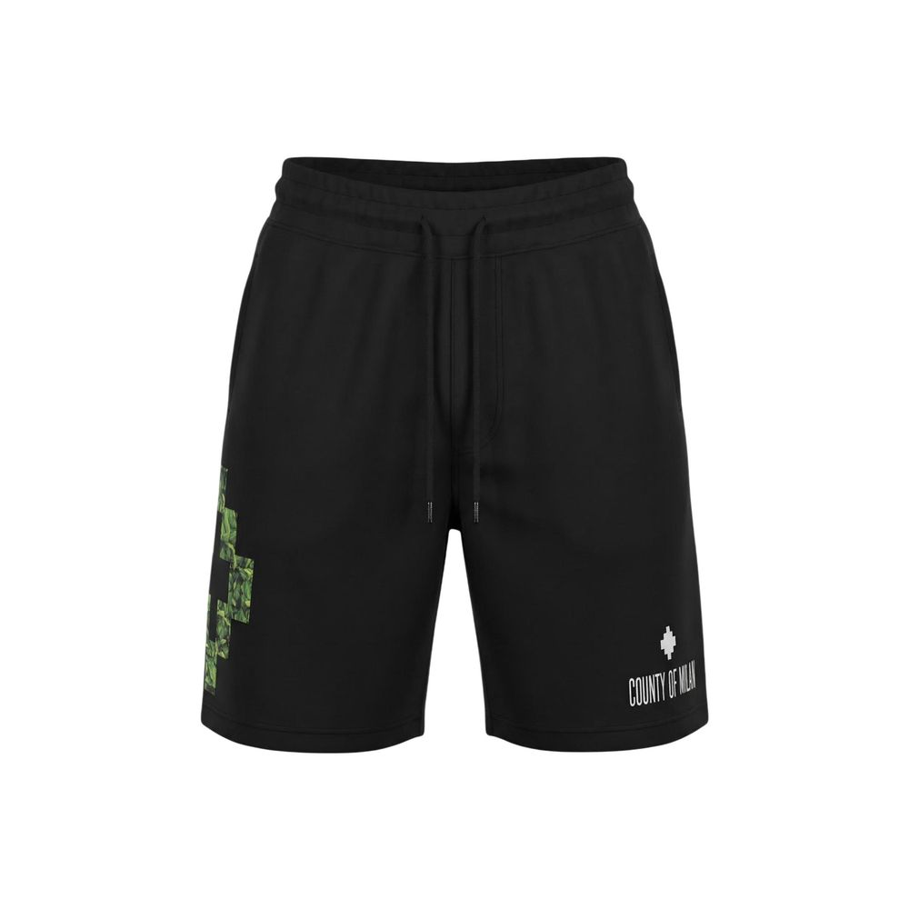 County of Milan Schwarze Bermuda-Shorts aus Baumwolle