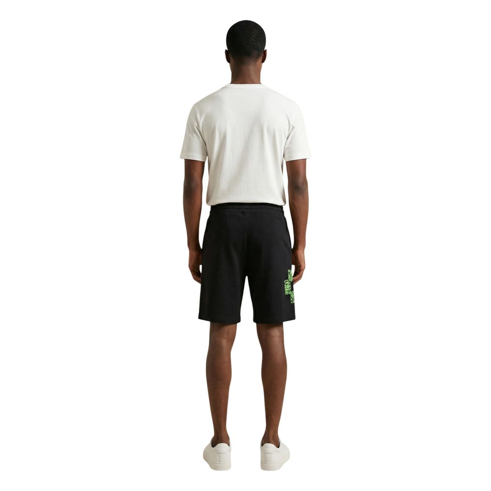 County of Milan Schwarze Bermuda-Shorts aus Baumwolle