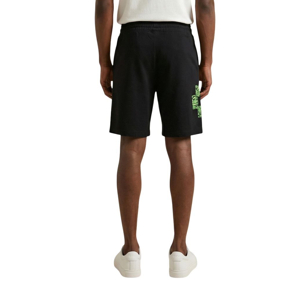 County of Milan Schwarze Bermuda-Shorts aus Baumwolle