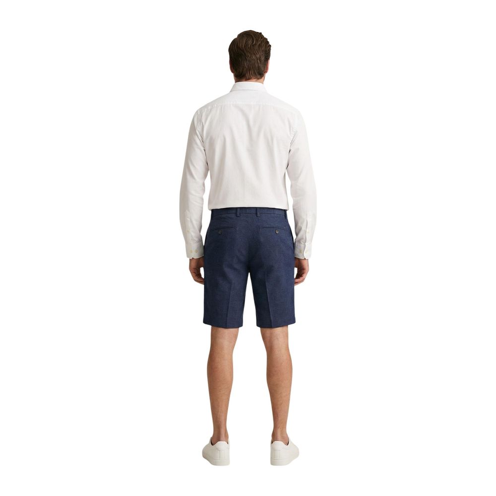 Borghese Bermudashorts aus blauem Leinen