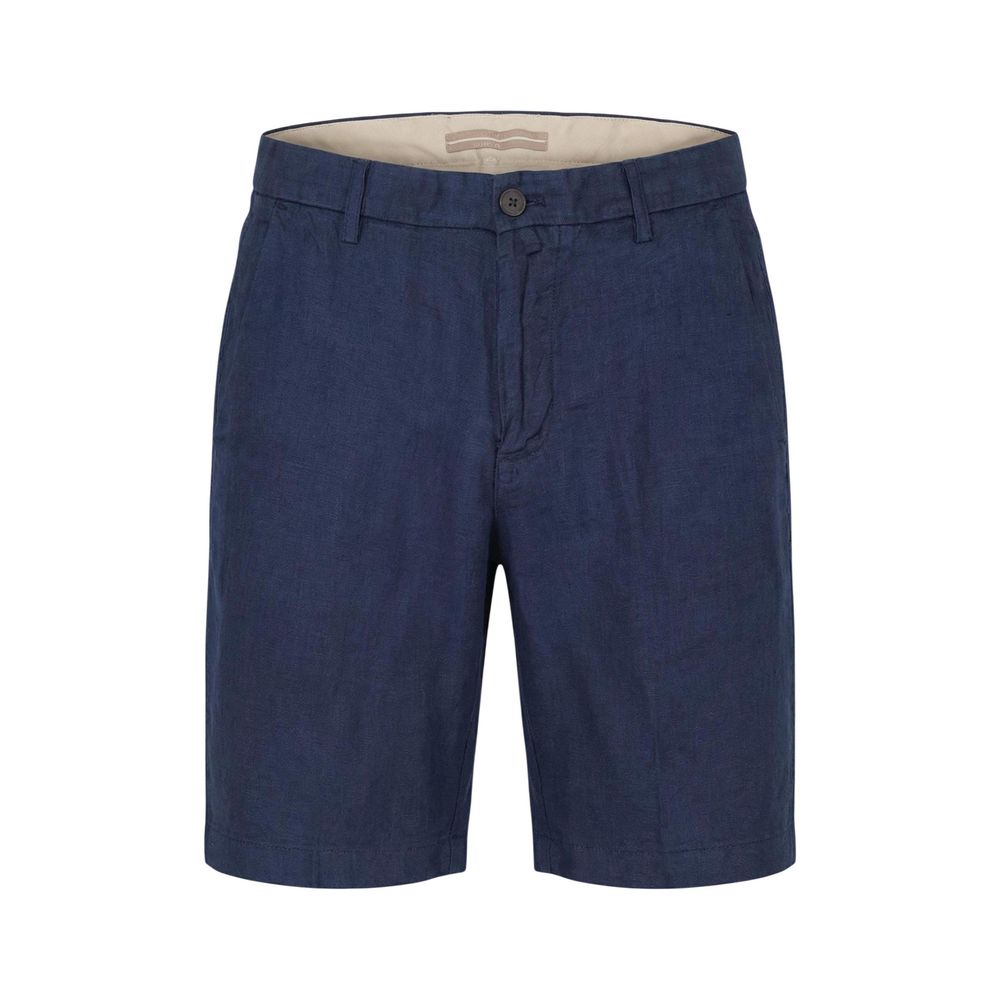 Borghese Bermudashorts aus blauem Leinen