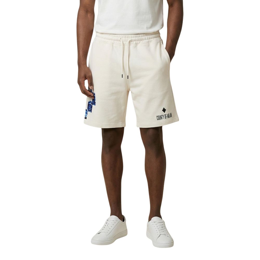 County of Milan Bermuda-Shorts aus cremefarbener Baumwolle