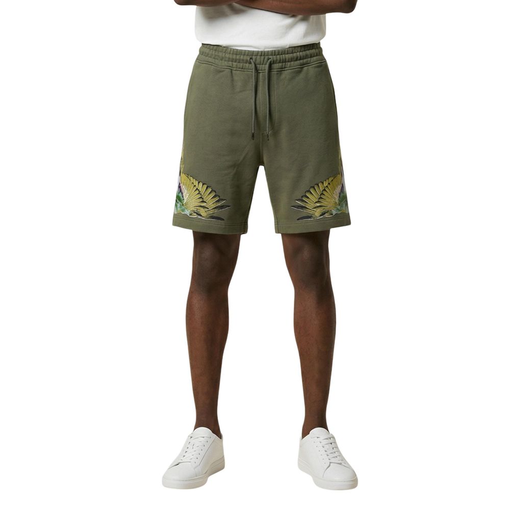 County of Milan Grüne Baumwoll-Bermudashorts