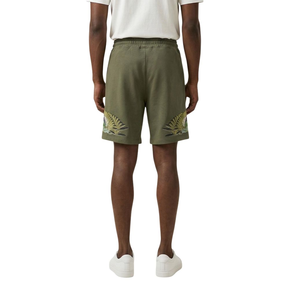 County of Milan Grüne Baumwoll-Bermudashorts