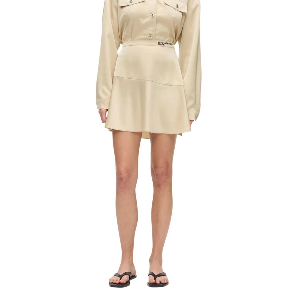 Karl Lagerfeld Beiger Minirock aus Polyester