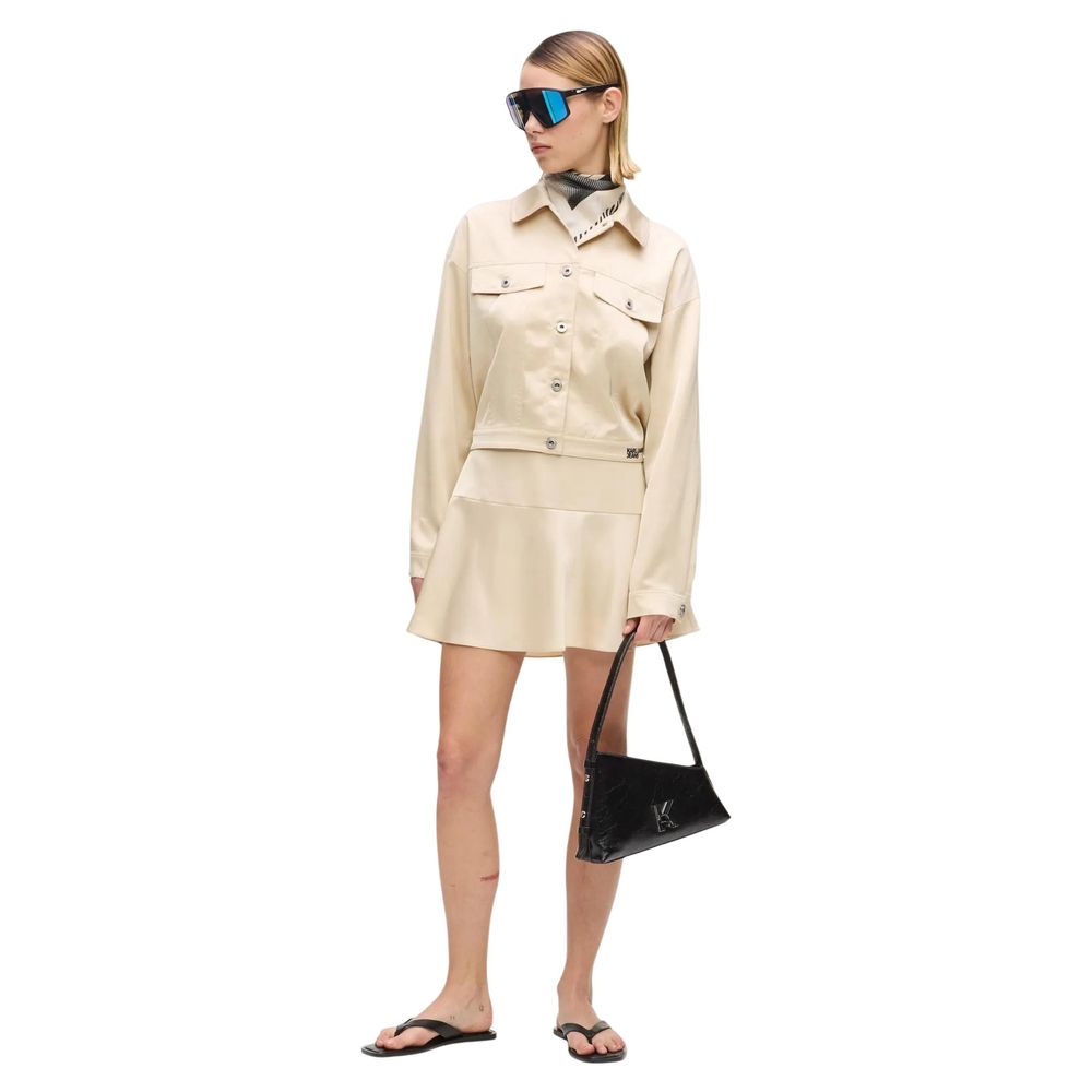 Karl Lagerfeld Beiger Minirock aus Polyester