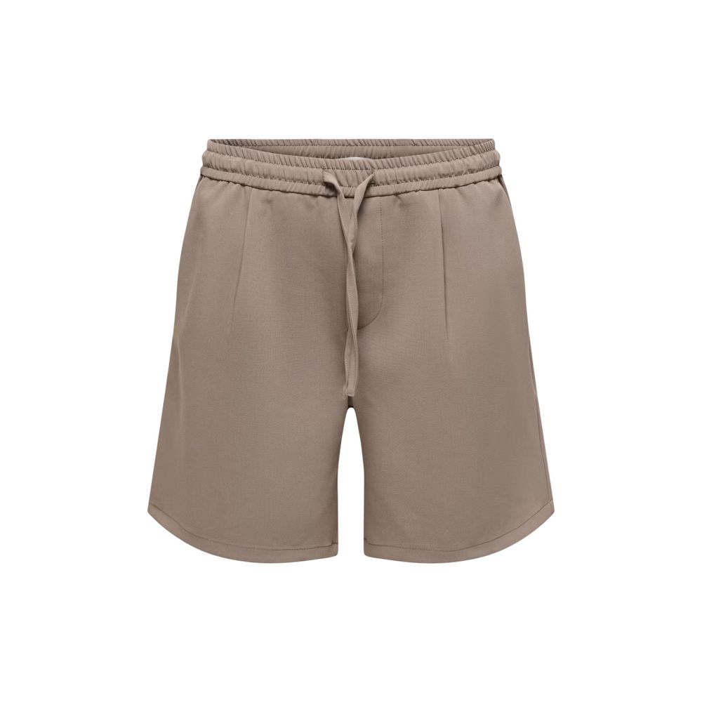 Only & Sons Beige Bermuda-Shorts aus recyceltem Polyester