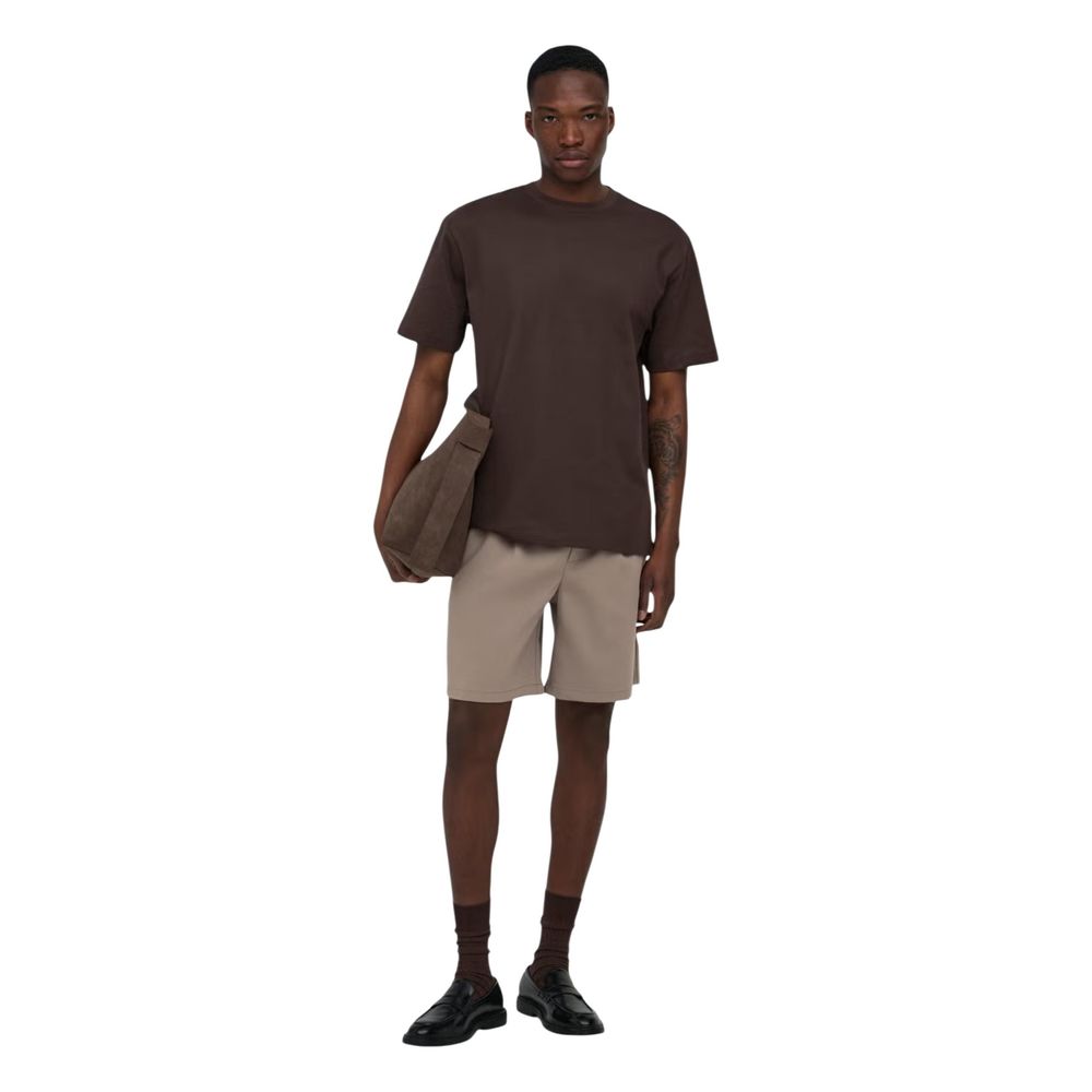 Only & Sons Beige Bermuda-Shorts aus recyceltem Polyester