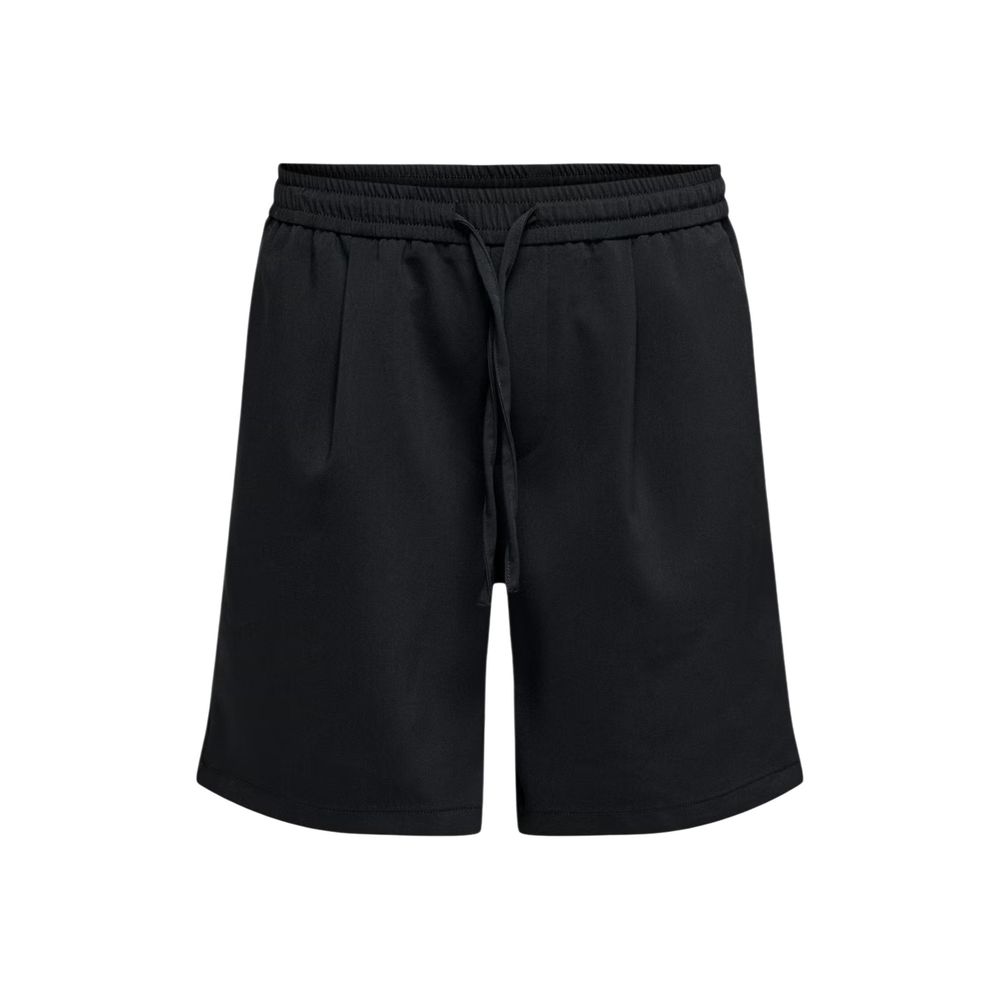 Only & Sons Schwarze Bermudashorts aus recyceltem Polyester